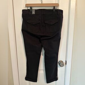 Torrid Black Twill Aviator Cropped Pants